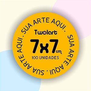 100 Adesivos 7x7cm