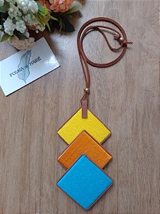 Colar Três Cores, Tecido.