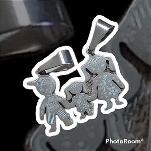 Pingente de aço - Família