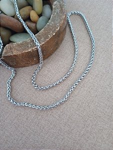Corrente de aço - Rabo de Rato trançada 60cm