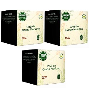 Chá Cardo Mariano em Sachês Kit 3cx Natural