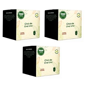 Chá de Uva Ursi Kit 3 caixas Sachês Natural