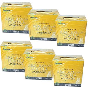 Chá Abacaxi com Hortelã Orgânico Kit 6 Caixas Campo Verde