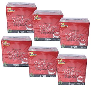 Chá Maçã com Canela Orgânico Kit 6 Caixas Campo Verde