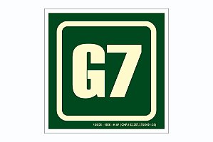 Placa Garagem 7° Andar Fotoluminescente - S17