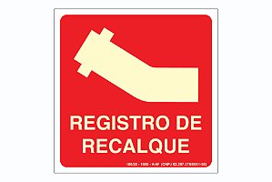 Placa Registro De Recalque Fotoluminescente - E19
