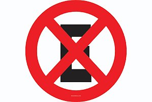 Placa Proibido Parar E Estacionar R-6C Resolução Contran