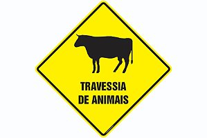 Placa de Trânsito Travessia de Animais