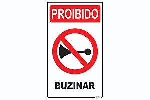 Placa Proibido Buzinar