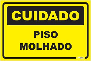 Placa Cuidado Piso Molhado