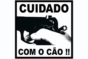 Placa Cuidado Com o Cão