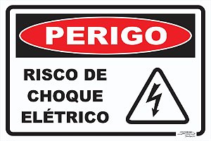 Placa Perigo Risco de Choque Elétrico