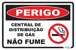 Placa Perigo Central de Distribuição de Gás