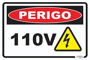 Placa Perigo 110v