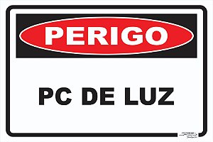 Placa Perigo Pc de Luz