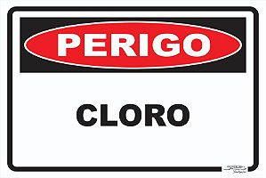 Placa Perigo Cloro