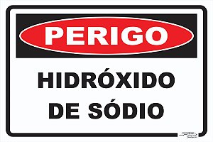 Placa Perigo Hidróxido de Sódio