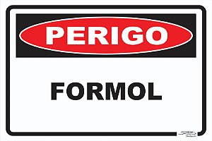 Placa Perigo Formol