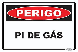 Placa Perigo Pi de Gás