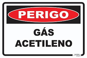 Placa Perigo Gás Acetileno