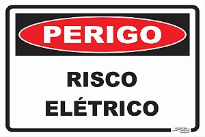 Placa Perigo Risco Elétrico