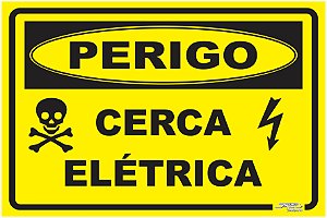 Placa Perigo Cerca Elétrica