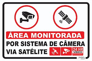 Placa Área Monitorada por Sistema de Câmera Via Satélite