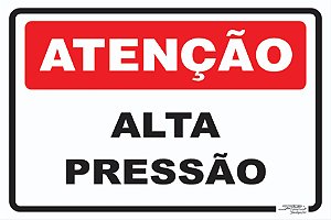 Placa Atenção Alta Pressão