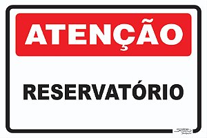 Placa Atenção Reservatório