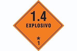 Transporte de Produtos Perigosos - Rótulo de Risco - Explosivo 1.4