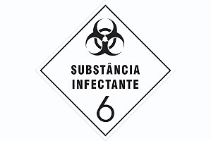 Transporte de Produtos Perigosos - Rótulo de Risco - Substância Infectante 6