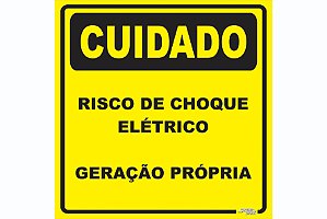 Placa Cuidado Risco De Choque Elétrico Geração Própria (CPFL)