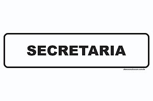 Placa de Identificação Secretaria - 30x8cm