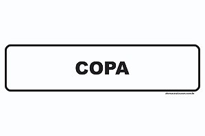 Placa de Identificação Copa - 30x8cm