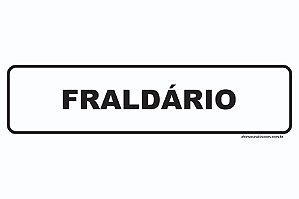Placa de Identificação Fraldário - 30x8cm