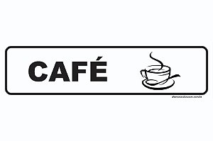 Placa de Identificação Café - 30x8cm