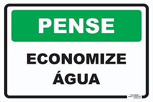 Placa Pense Economize Água