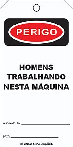 10 Etiquetas De Bloqueio Perigo Homens Trabalhando Nesta Máquina