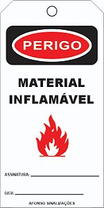 10 Etiquetas De Bloqueio Perigo Material Inflamável