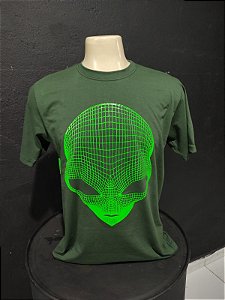 Camiseta Verde ET 3D Verde Fluor
