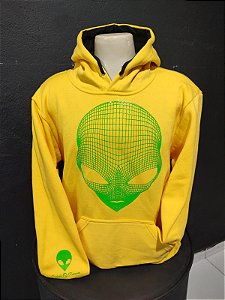 Moletom Amarelo Estampa ET 3D Verde