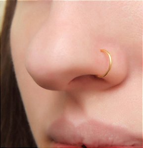 Piercing FAKE Argola Nariz Folheada