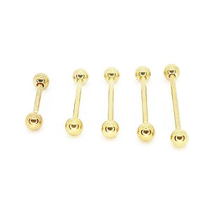 Piercing Barbell em Titânio PVD 1.2x4mm RI
