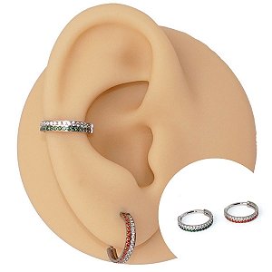 Piercing Argola Clicker em Titânio Duo Colors