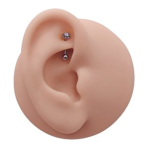 Piercing Microbell Curvo em Titânio PVD Desenhos