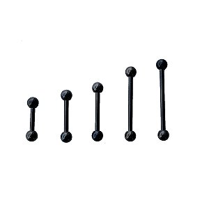 Piercing Barbell em Titânio PVD Black 1,2x4mm RE