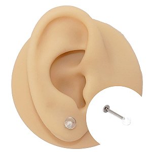 Piercing Labret em Aço Bola 1.6mm