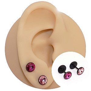 Piercing Labret em Bioflex Rivoli Preto