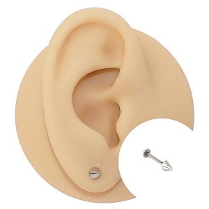 Piercing Labret em Aço Spike Pequeno