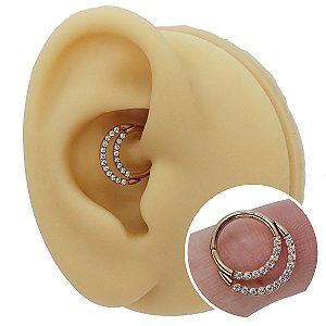 Piercing Argola Clicker em Titânio PVD Balaustre